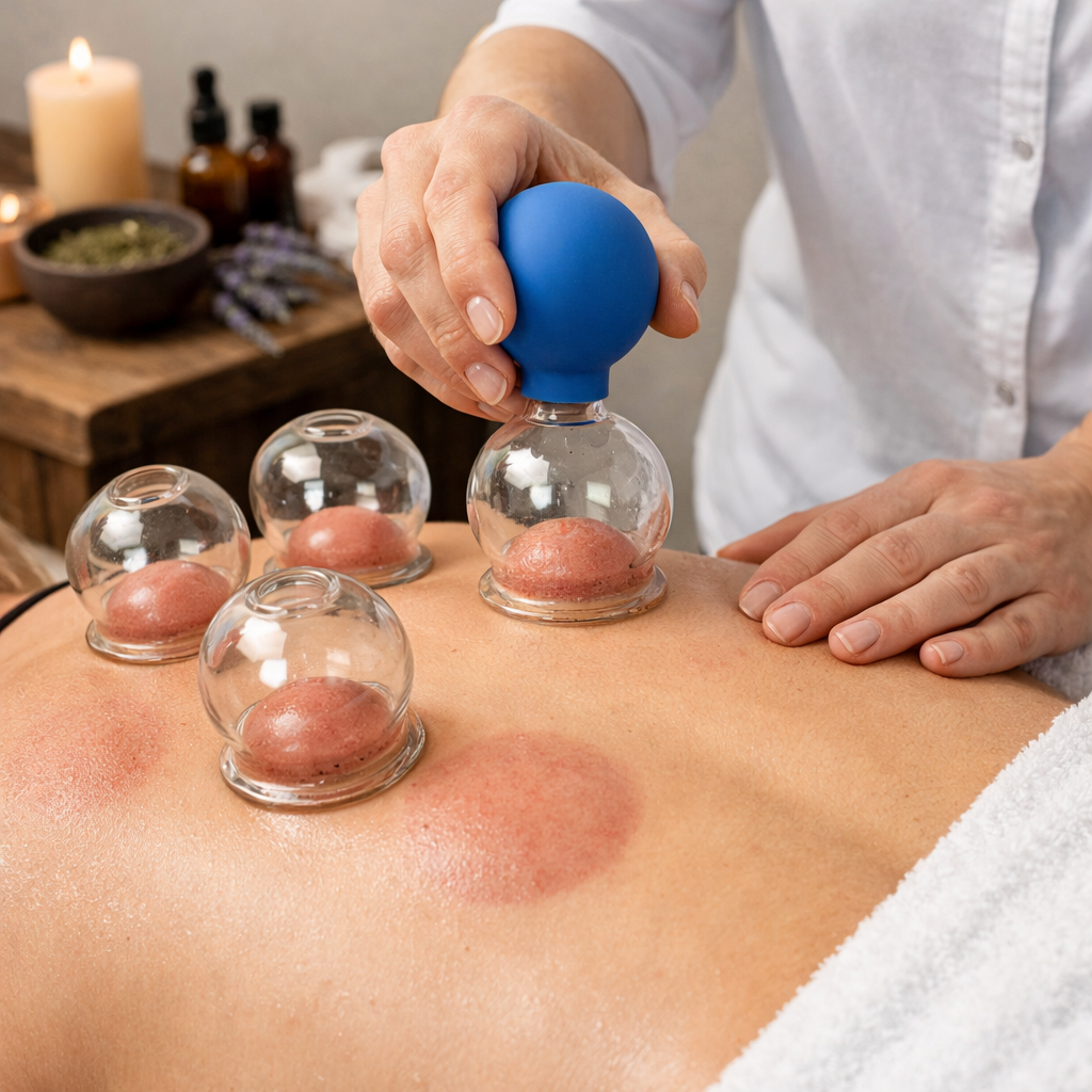 Schröpfkopf Therapie Session